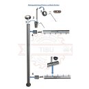 Geländer Edelstahl V2A senkrechte Streben, Länge 5380 mm und Höhe 1000 mm
