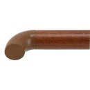 Endstück Bogen Edelstahl Endbogen 42,4 x 2 mm RAL 8008 Mahagoni