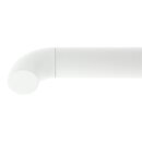Endstück Bogen Edelstahl Endbogen 42,4 x 2 mm RAL 9016 weiss pulverbeschichtet