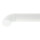 Endstück Bogen Edelstahl Endbogen 42,4 x 2 mm RAL 9016 weiss pulverbeschichtet