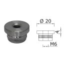 Edelstahl Endkappe Flach 20 x 2 mm mit M6 Gewinde 1 Stück Handlauf Geländer
