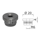 Edelstahl Endkappe Flach 20 x 2 mm mit M6 Gewinde 20 Stück Handlauf Geländer