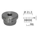 Edelstahl Endkappe Flach 21,3 x 2 mm mit M6 Gewinde 1 Stück Handlauf Geländer