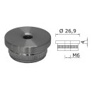 Edelstahl Endkappe Flach 26,9 x 2 mm mit M6 Gewinde 1 Stück Handlauf Geländer
