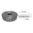 Edelstahl Endkappe Flach 48,3 x 2 mm mit M10 Gewinde 10 Stück Handlauf Geländer