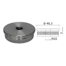 Edelstahl Endkappe Flach 48,3 x 2 mm mit M10 Gewinde 20 Stück Handlauf Geländer