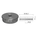 Edelstahl Endkappe Flach 60,3 x 2 mm mit M10 Gewinde 2 Stück Handlauf Geländer