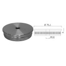 Edelstahl Endkappe Flach 76,1 x 2 mm mit M10 Gewinde 20 Stück Handlauf Geländer