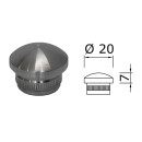 Edelstahl Endkappe Gewölbt 20 x 2 mm 20 Stück Handlauf Geländer