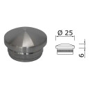 Edelstahl Endkappe Gewölbt 25 x 2 mm 50 Stück Handlauf Geländer
