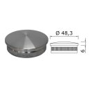 Edelstahl Endkappe Gewölbt 48,3 x 2 mm 2 Stück Handlauf Geländer