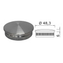 Edelstahl Endkappe Gewölbt 48,3 x 2 mm 50 Stück Handlauf Geländer