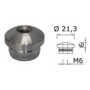 Edelstahl Endkappe Gewölbt 21,3 x 2 mm mit M6 Gewinde 1 Stück Handlauf Geländer
