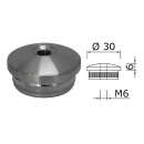 Edelstahl Endkappe Gewölbt 30 x 2 mm mit M6 Gewinde 2 Stück Handlauf Geländer