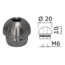 Edelstahl Endkappe Halbrund 20 x 2 mm mit M6 Gewinde 2 Stück Handlauf Geländer