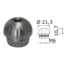 Edelstahl Endkappe Halbrund 21,3 x 2 mm mit M6 Gewinde 50 Stück Handlauf Geländer