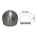 Edelstahl Endkappe Halbrund 48,3 x 2 mm 10 Stück Handlauf Geländer