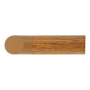 Edelstahl Endstück schräg 42,4 x 2 mm RAL 1011 Eiche