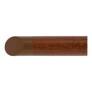 Edelstahl Endstück schräg 42,4 x 2 mm RAL 8008 Mahagoni