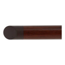 Edelstahl Endstück schräg 42,4 x 2 mm RAL 8017 Nussbaum