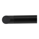 Edelstahl Endstück schräg 42,4 x 2 mm RAL 9005 schwarz pulverbeschichtet