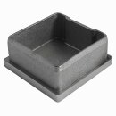 Edelstahl Stopfen Kappe quadratisch Endkappe 45 x 45 x 2 mm 2 Stück