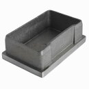 Edelstahl Stopfen Kappe quadratisch Endkappe 60 x 40 x 2 mm 50 Stück