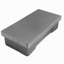 Edelstahl Stopfen Kappe quadratisch Endkappe 100 x 50 x 2 mm 2 Stück
