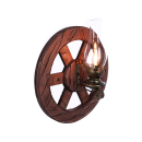 Wandleuchte Holz Vintage Modell Rad Wand