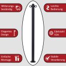 Absperrpfosten Edelstahl Schwarz pulverbeschichtet Verbindungspfosten