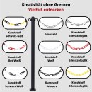 Absperrpfosten Edelstahl Schwarz pulverbeschichtet Verbindungspfosten