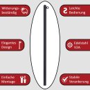 Absperrpfosten Edelstahl Schwarz pulverbeschichtet zum Einbetonieren Anfangs-/Endpfosten