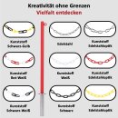 Absperrpfosten Edelstahl Rot pulverbeschichtet mit Bodenhülse Anfangs-/Endpfosten