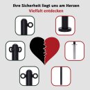 Absperrpfosten Edelstahl Schwarz pulverbeschichtet mit Bodenhülse Eckpfosten