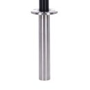 Absperrpfosten Edelstahl Schwarz pulverbeschichtet mit Bodenhülse Eckpfosten