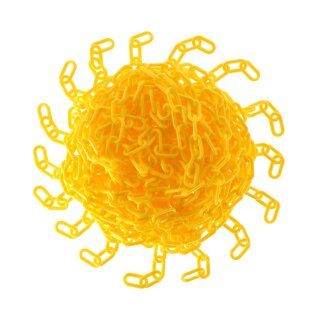 Absperrkette Kunststoff Gelb Länge 200 cm