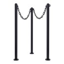 Absperrkette Kunststoff Schwarz Länge 100 cm