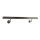 Aluminium Handlauf in Edelstahl Optik und gewinkelte Edelstahlhalter, Länge 280 cm mit 3 Halter und gerade Kappe