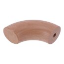 Handlaufbogen Buche Endbogen 90° Fase - gekappt Bohrung Ø10mm lackiert Ø 35 mm