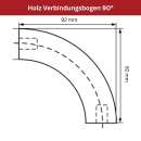 Handlaufbogen Kambala Bogen 90° Verbindungsbogen ohne Bohrung roh Ø 45 mm