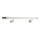 Aluminium Handlauf Weiß mit gewinkelten Edelstahl Haltern und Enden, Länge 220 cm mit 3 Halter und Bogen zur Wand