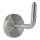 Aluminium Handlauf Weiß mit gewinkelten Edelstahl Haltern und Enden, Länge 220 cm mit 3 Halter und Bogen zur Wand