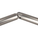 Aluminium Handlauf Mahagoni Holz Dekor mit gewinkelten Edelstahl Haltern und Enden, Länge 310 cm mit 4 Halter und Anbauteil Gelenkverbinder