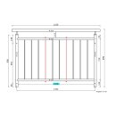 Französischer Balkon Geländer Edelstahl für Fensterbreite von 1140 bis 1250 mm