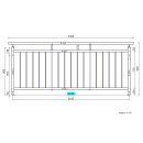 Französischer Balkon Edelstahl für Fensterbreite von 1930 bis 2090 mm