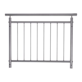 Französischer Balkon Geländer Edelstahl für Fensterbreite von 2340 bis 2450 mm