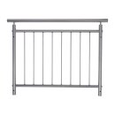 Französischer Balkon Geländer Edelstahl für Fensterbreite von 2340 bis 2450 mm