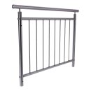 Französischer Balkon Geländer Edelstahl für Fensterbreite von 2340 bis 2450 mm