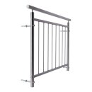 Französischer Balkon Geländer Edelstahl für Fensterbreite von 2340 bis 2450 mm