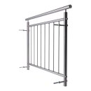 Französischer Balkon Geländer Edelstahl für Fensterbreite von 2340 bis 2450 mm